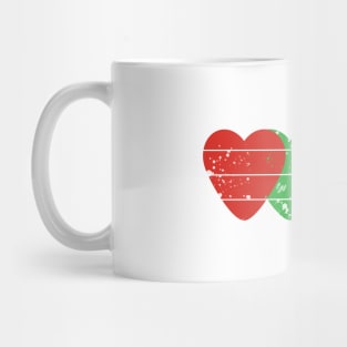 Cool Retro Vintage Hearts Valentines Day Lovers Gift Mug